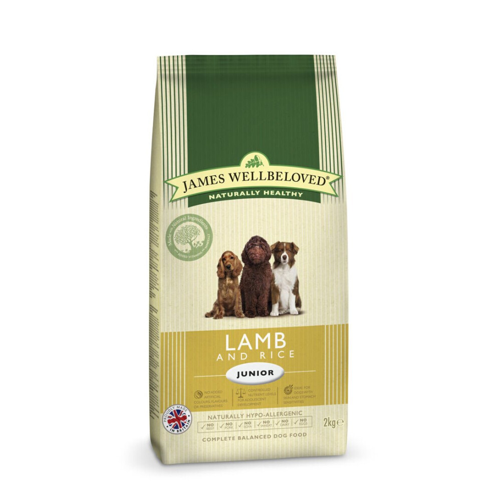 Jwb Junior Dog Lamb & Rice Kibble 2kg