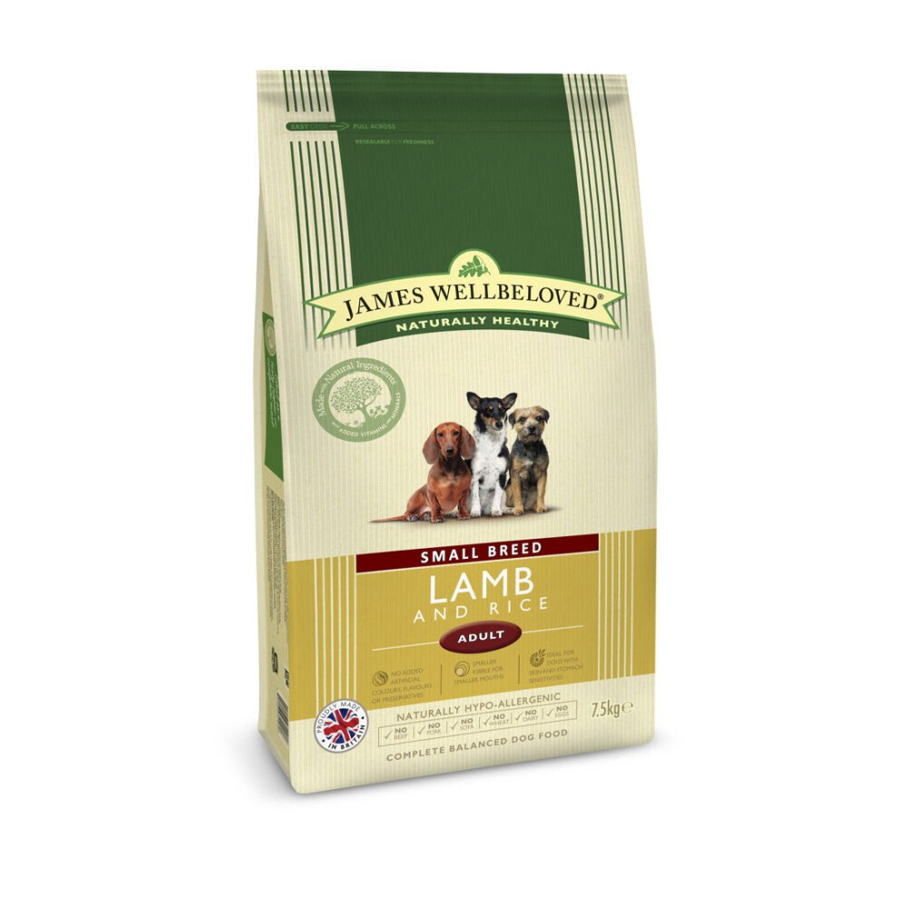 James Wellbeloved Jwb Adult Dog Small Breed Lamb & Rice Kibble 7.5Kg