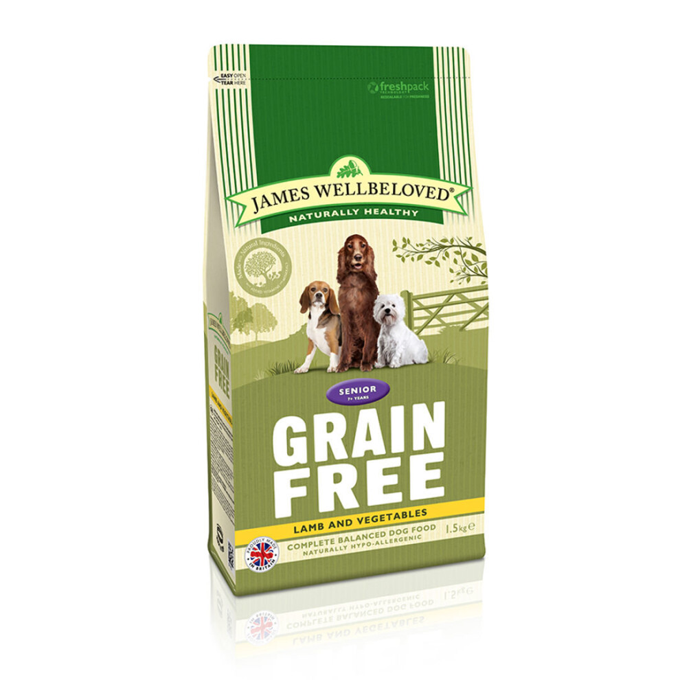 James Wellbeloved Jwb Adult Dog Senior Free Lamb Kibble 1.5Kg Grain
