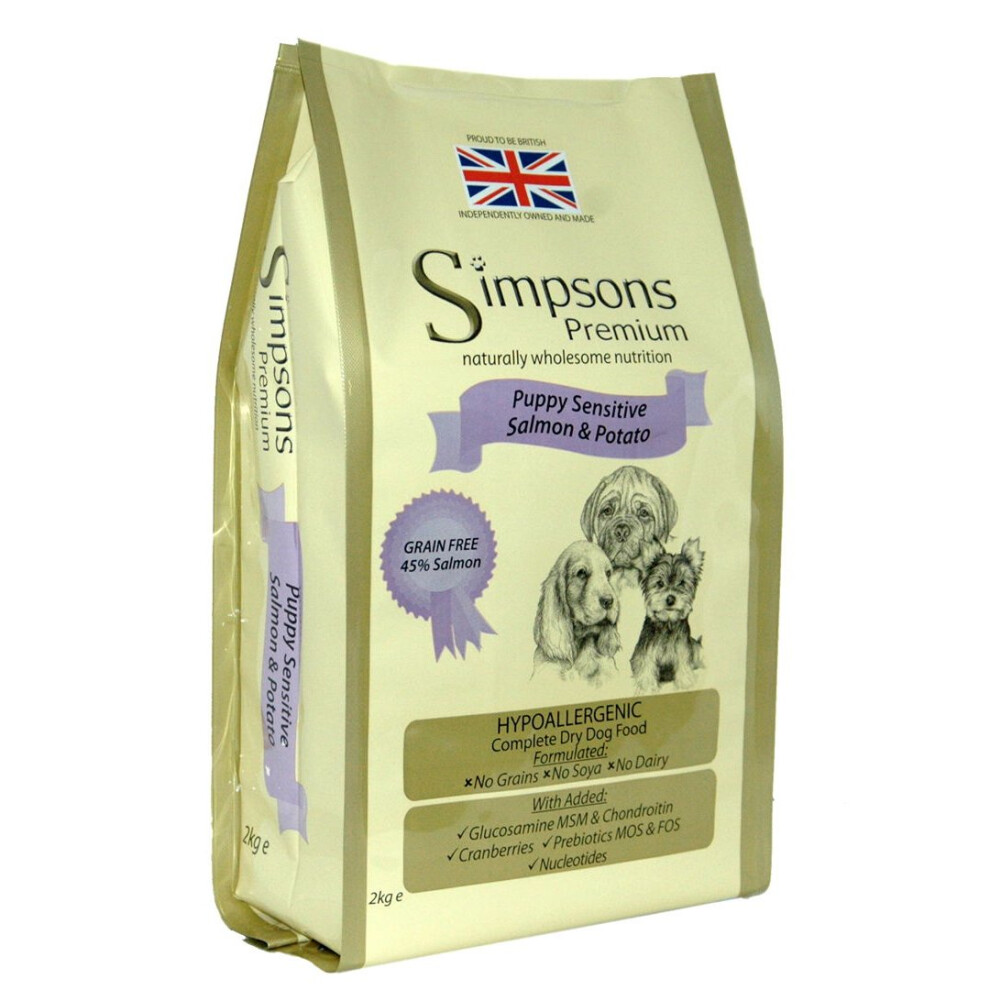 Simpsons Premium Simpsons Complete Puppy Sensitive & Potato 2Kg Salmon