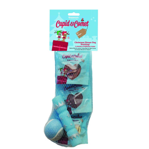 Rosewood Rosewood Cupid & Comet Christmas Dinner Dog Stocking