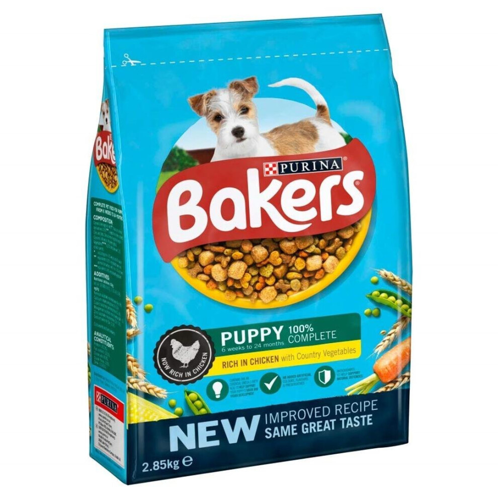 Bakers Puppy Dog Rich In Chicken With Country Vegetables 2.85Kg