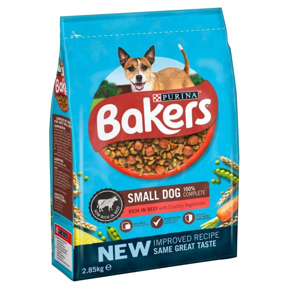 Bakers Adult Small Dog Rich In Beef With Country Vegetables 2.85Kg