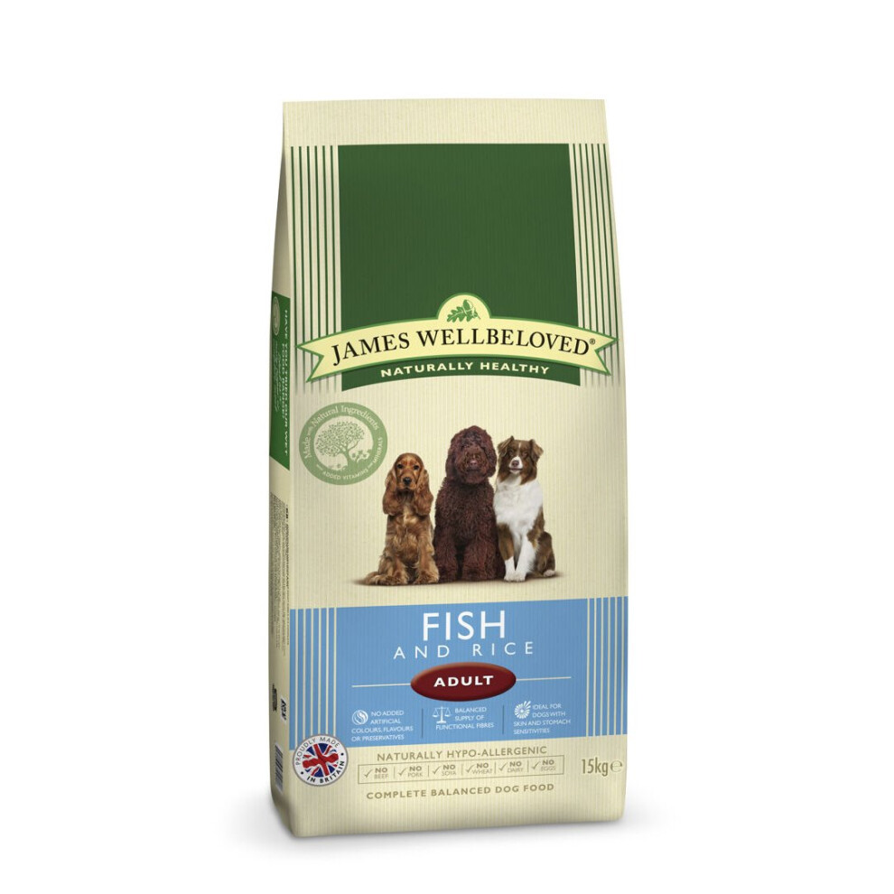 Jwb Adult Dog Maintenance Fish & Rice Kibble 15kg