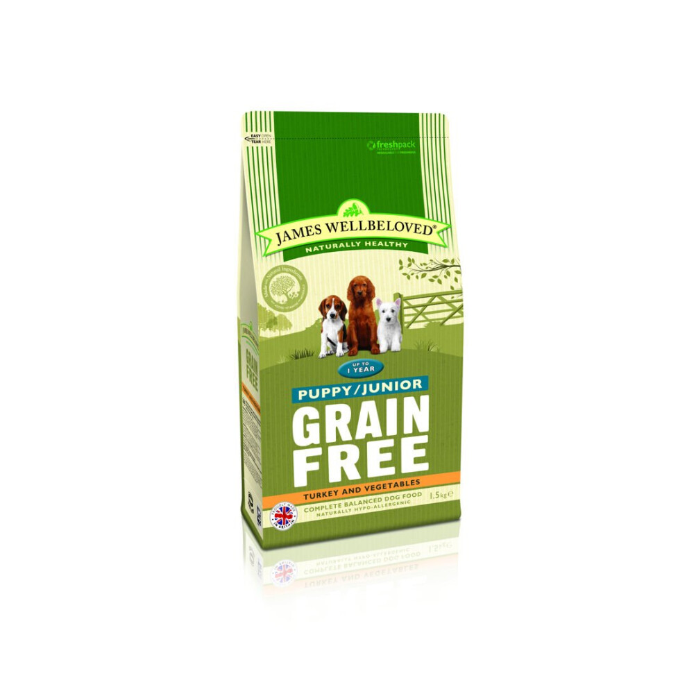 James Wellbeloved Jwb Puppy Dog Free Turkey Kibble 1.5Kg Grain