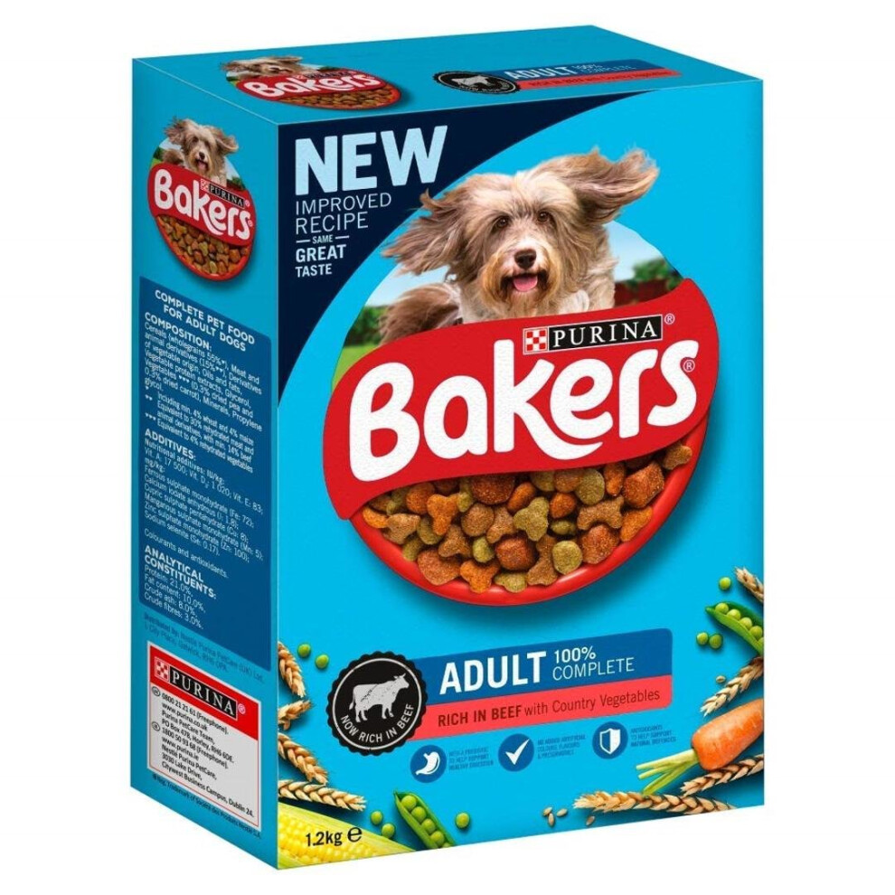 Bakers Adult Dog Rich In Beef With Country Vegetables 1.2kg