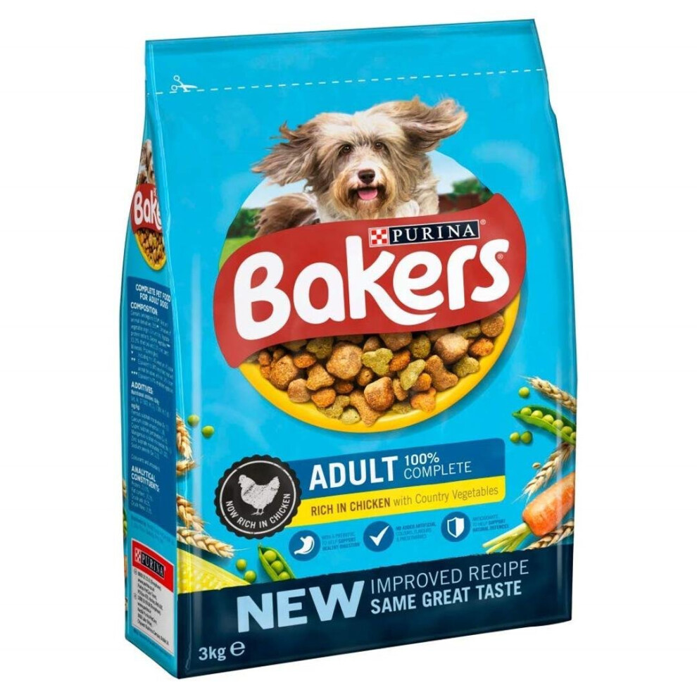 Bakers Adult Dog Rich In Chicken With Country Vegetables 3Kg