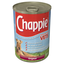 Chappie Can Original 412g - Vet-Trusted Low-Fat Easily Digestible Dog Food for Adult Dogs with Fish, Chicken & Wholegrain (115054)