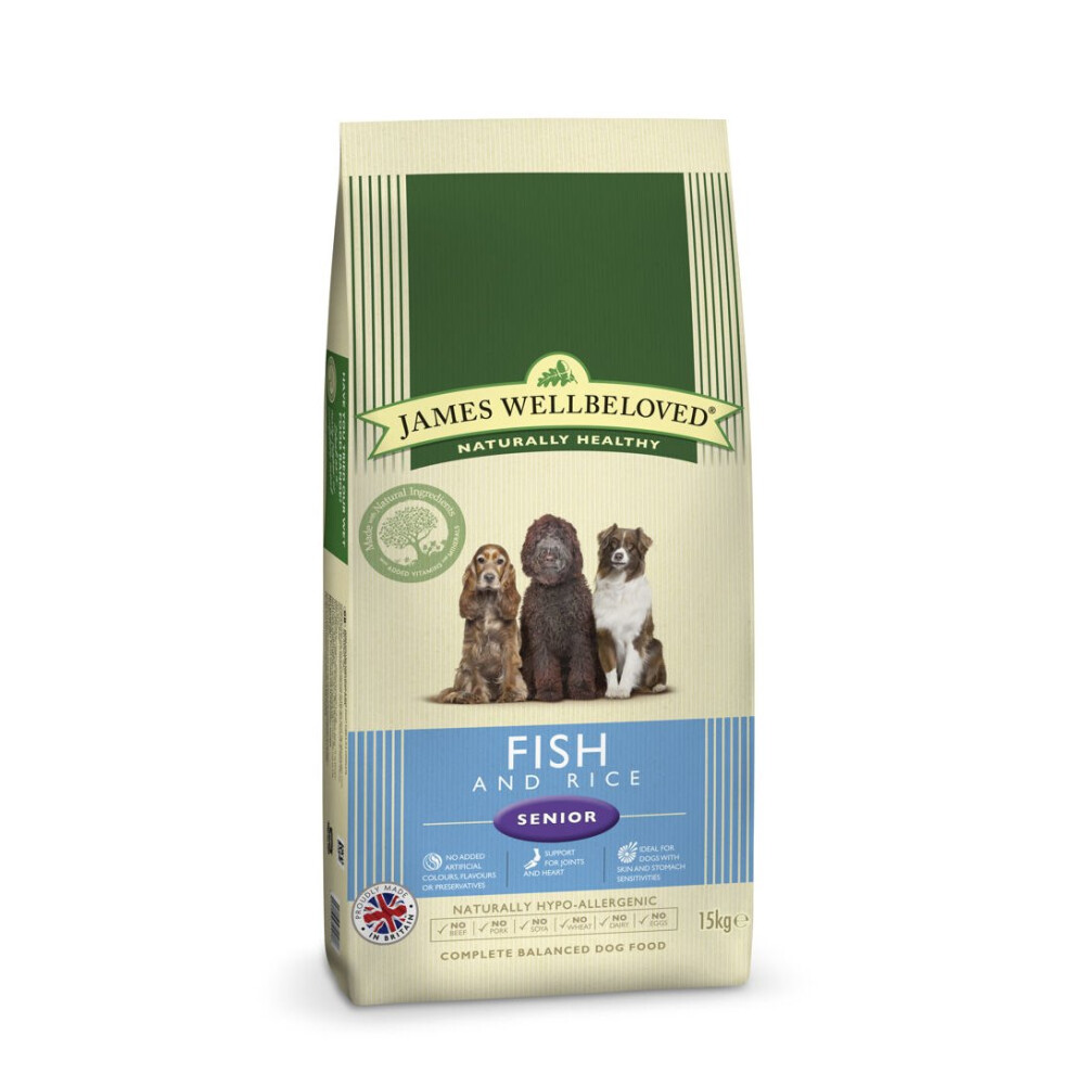 James Wellbeloved Jwb Adult Dog Senior Fish & Rice Kibble 15Kg