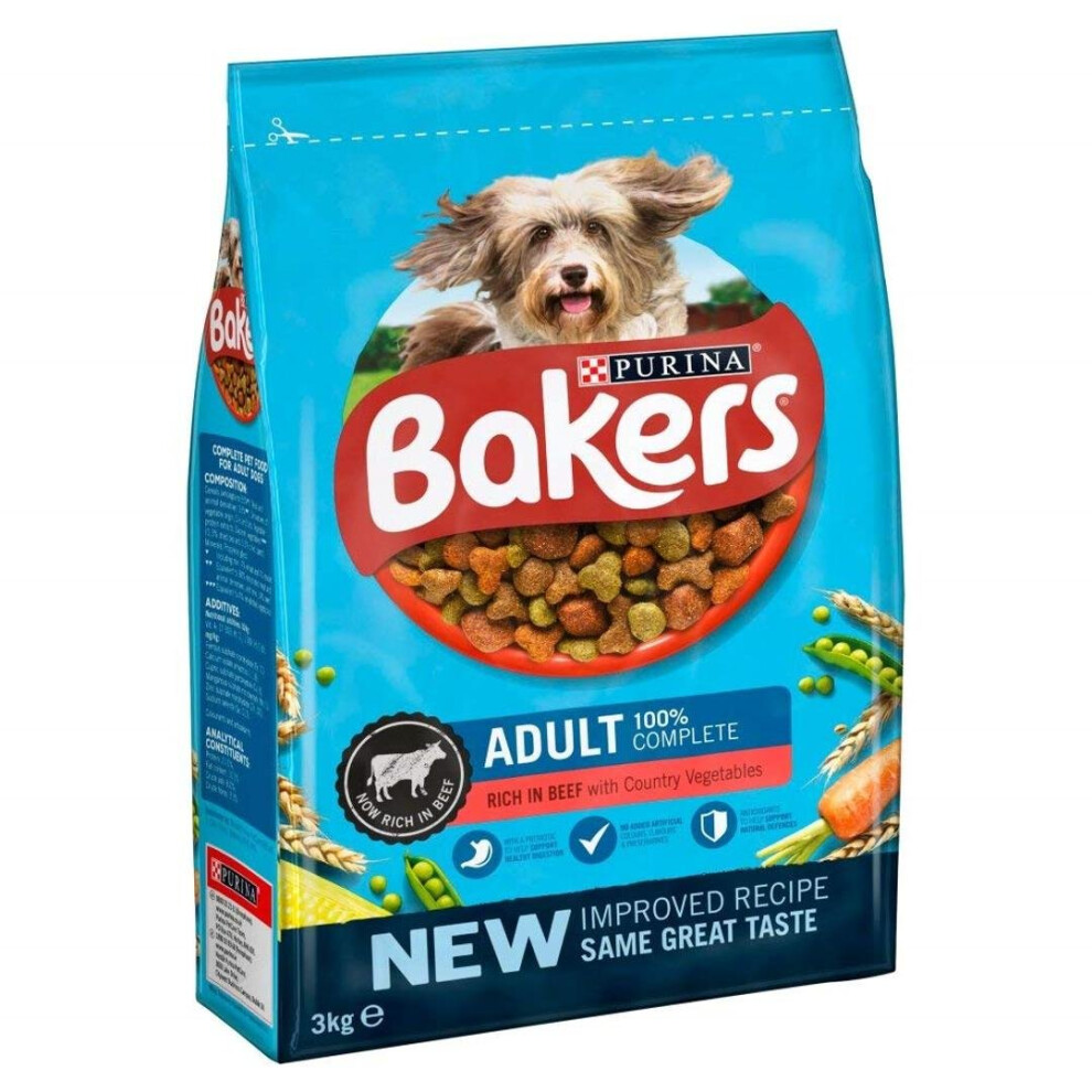 Bakers Adult Dog Rich In Beef With Country Vegetables 3Kg