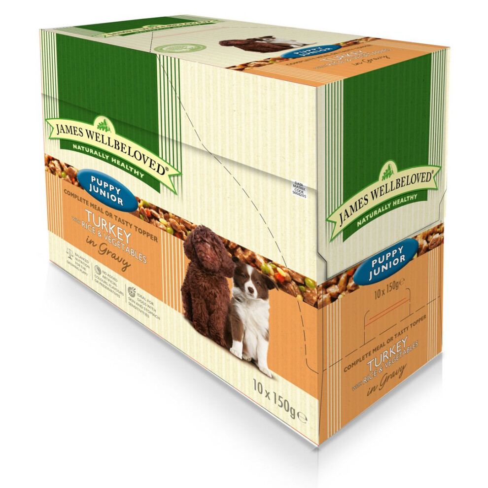 Jwb Puppy Dog Pouches Turkey 150g (Pack of 10)