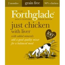Forthglade Just Chicken With Liver Grain Free (395g) (Pack of 18)