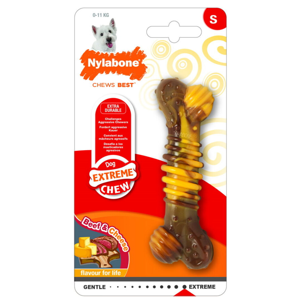 Interpet Nylabone Extreme Chew Textured Beef/Cheese Small