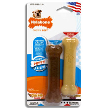 Nylabone Puppy Stages Chew Twin Pack Chicken/peanut Butter Petite