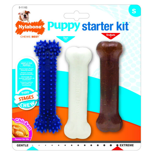 Nylabone Puppy Stages Chew Triple Pack Chicken Small
