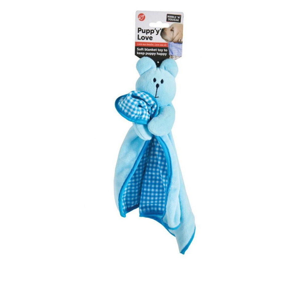 Sharples Pupp Y Love Blankie Blue Sgl