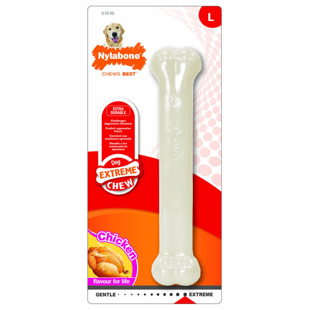 Interpet Nylabone Extreme Chew Bone Chicken Large