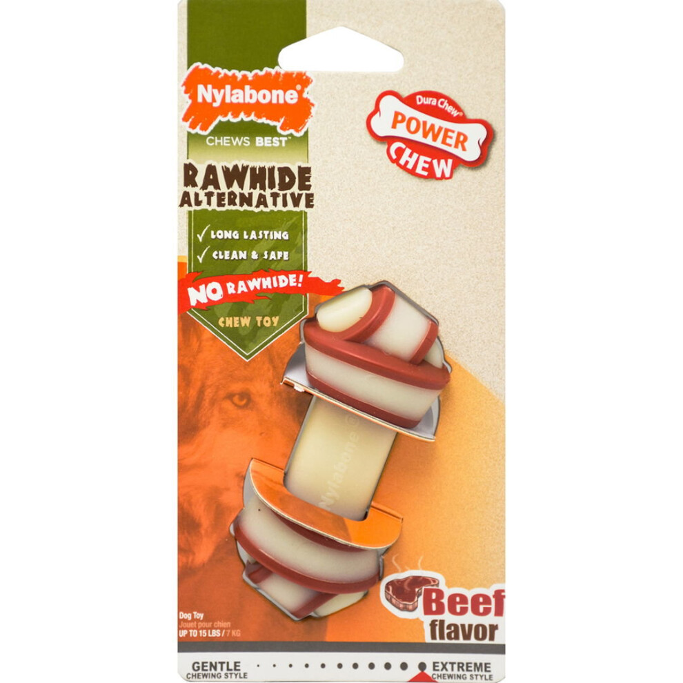 Interpet Nylabone Rawhide Alternative Knot Bone Beef Small