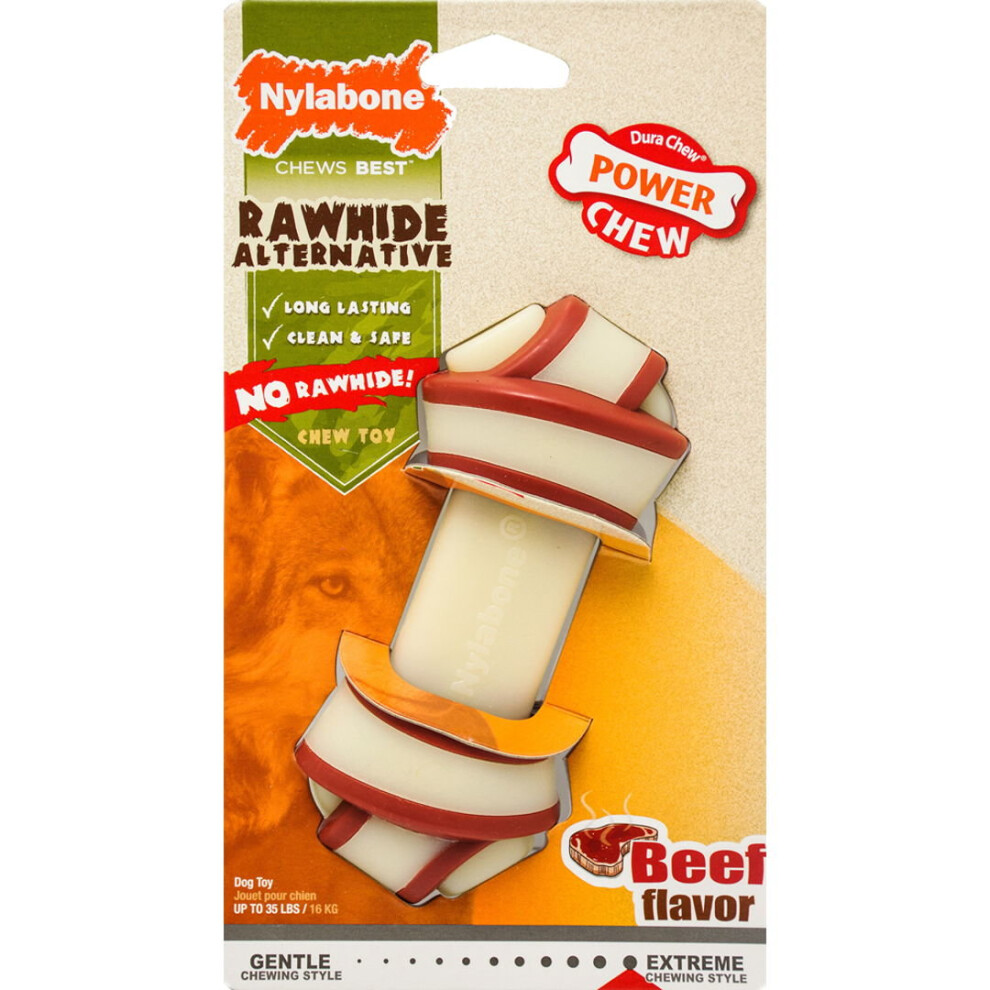 Interpet Nylabone Rawhide Alternative Knot Bone Beef Medium