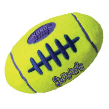 KONG AirDog Squeaker Football Bounce and Fetch Toy Tennis Ball for Small Dogs 1