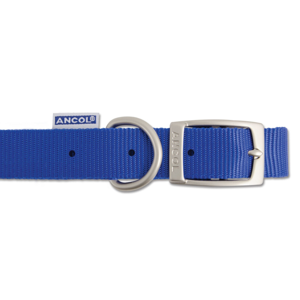 Ancol Heritage Nylon Collar 15Mm X28-36Cm Sz3 Blue