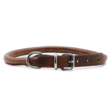 Heritage Leather Round Sewn Collar Chestnut 45-54cm Sz 6