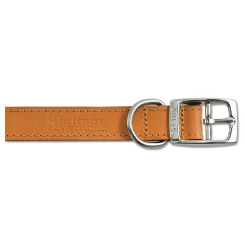 Ancol Heritage Leather Collar Tan 22mm X39-48cm Sz 5