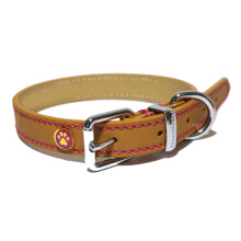 Luxury Leather Collar Tan 3/4'' X 14-18''