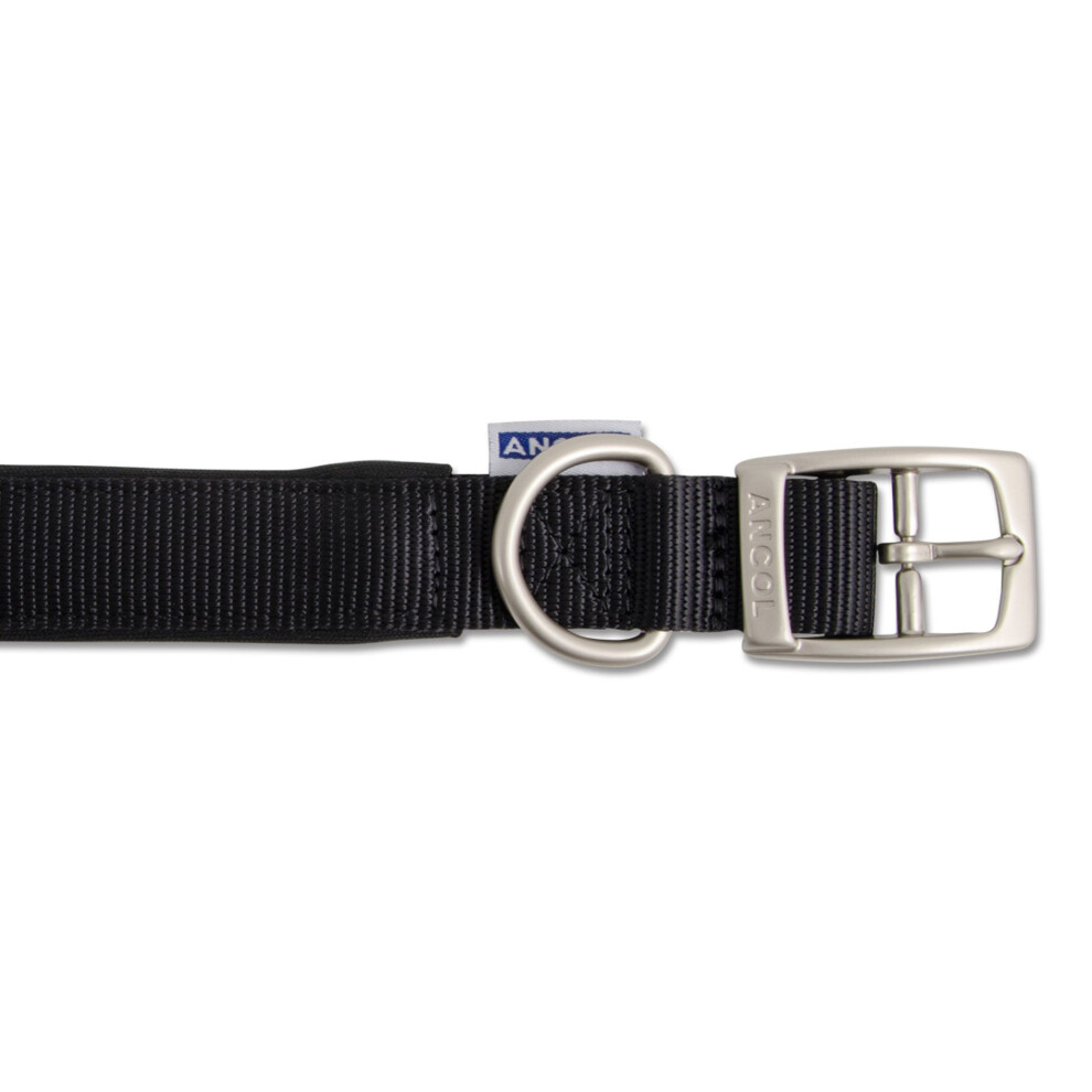 Ancol Heritage Nylon Padded Collar 25Mm X45-54Cm Sz 6 Black