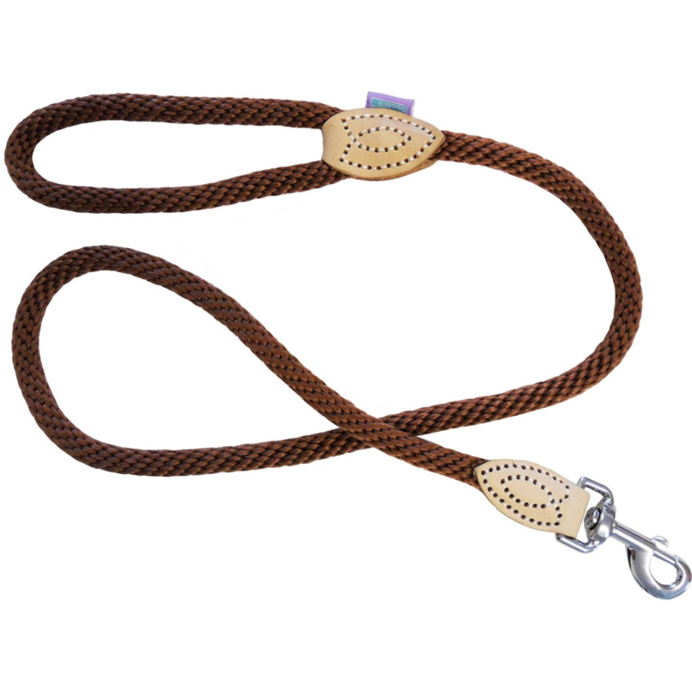 Dog & Co Supersoft Rope Trigger Lead Brown 14mm X48''