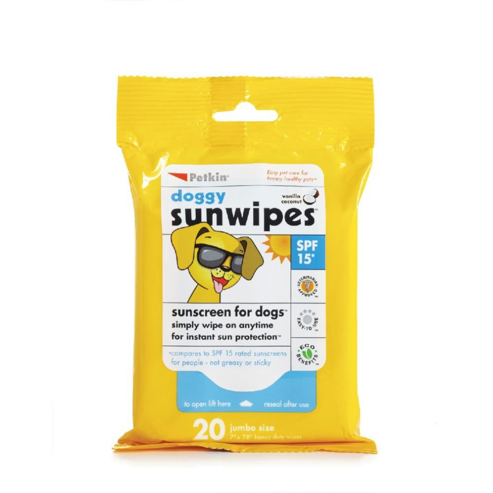 Sharples Petkin Sunscreen Wipes 20Pcs