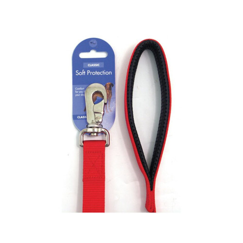 Rosewood Classic Soft Protection Nylon Padded Lead Red 18 X 1''