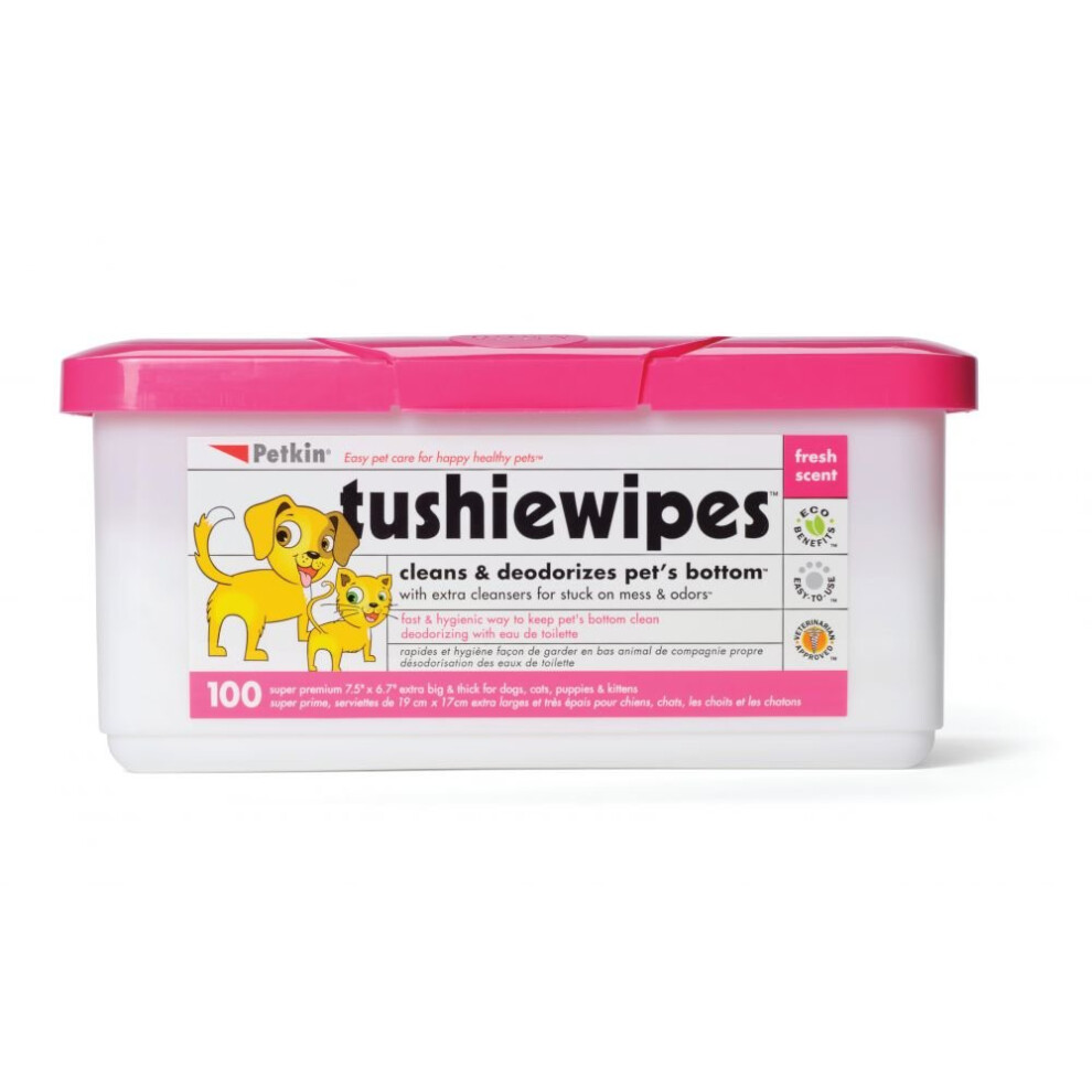 Petkin Tushie Wipes (100pc)