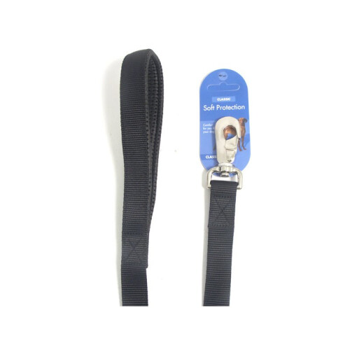Rosewood Classic Soft Protection Nylon Padded Lead Black 40 X 1''