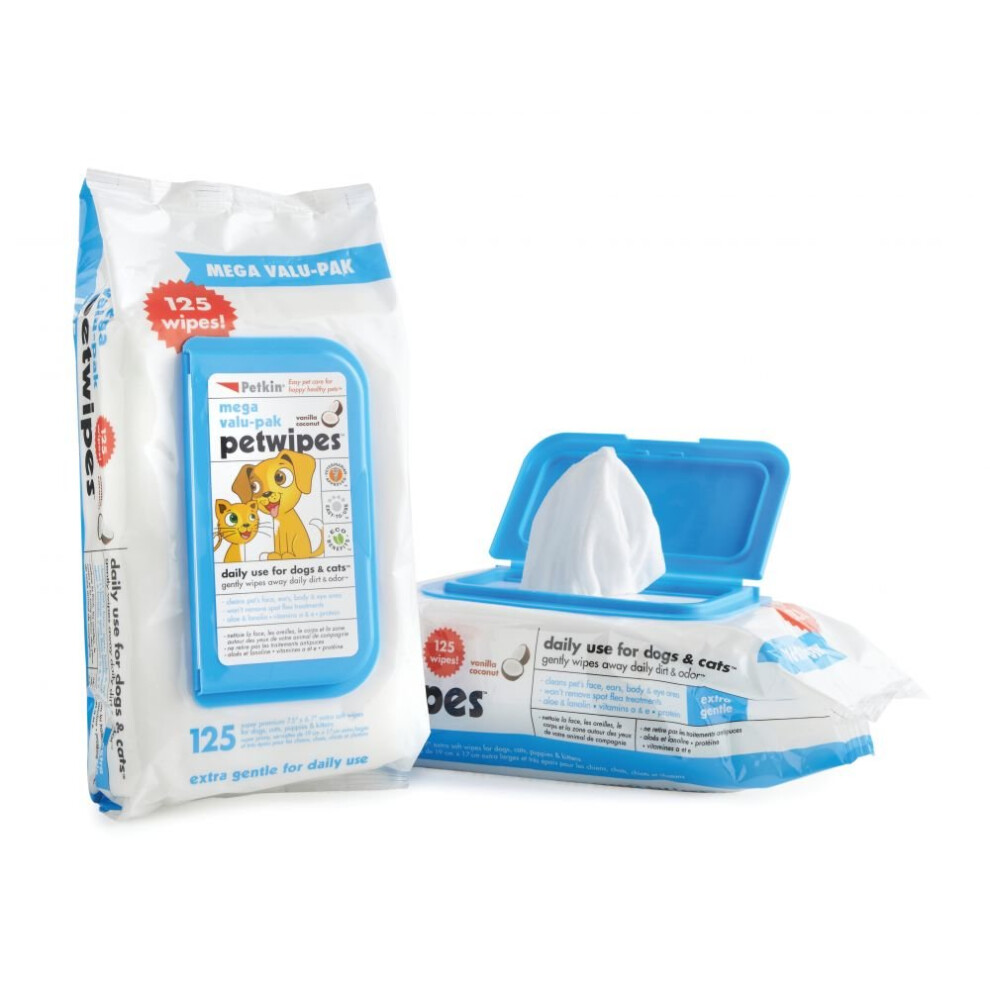 Petkin Mega Value Wipes (125pc)