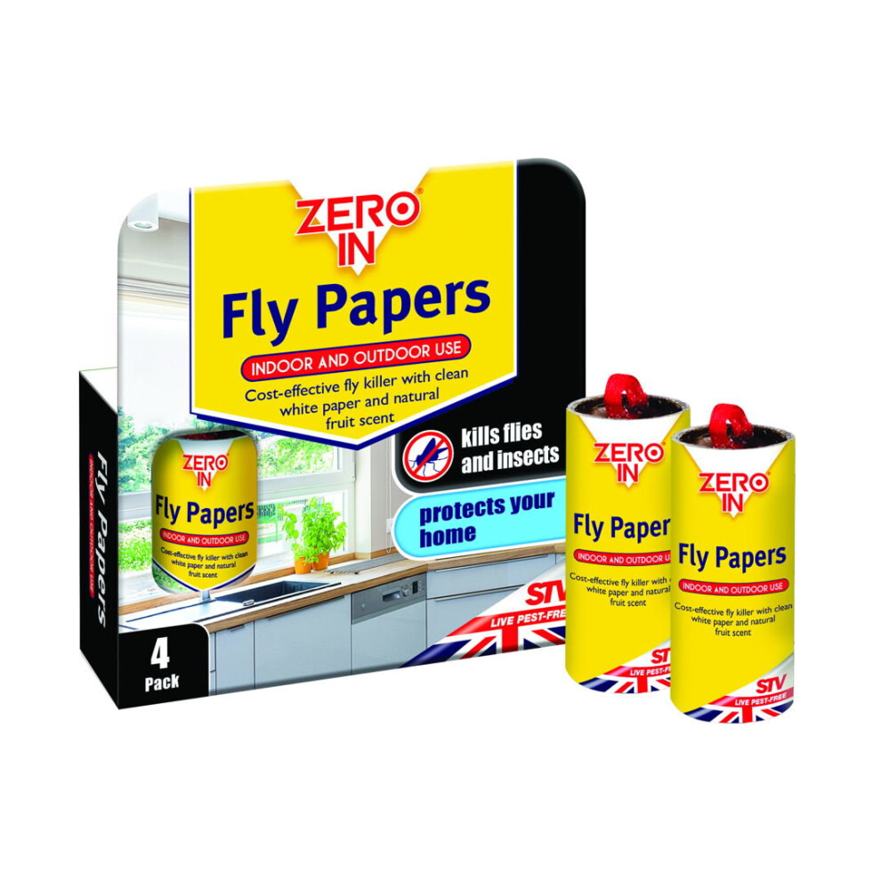 Zero In Fly Papers - 4 Pack-ZER015