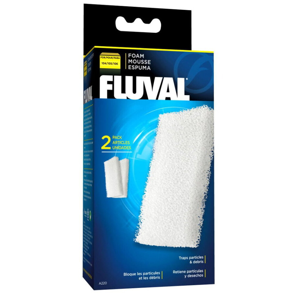 Fluval 105 Foam Filter Block 2pack