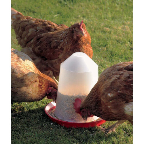 Savic Aviary Feeder Red/transparent 3 Litre 22.5x27cm