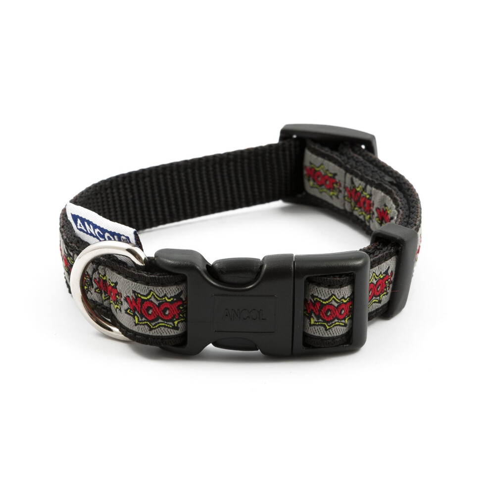 Ancol Indulgence Nylon Adjustable Collar Woof 20-30Cm Sz 1-2 Grey