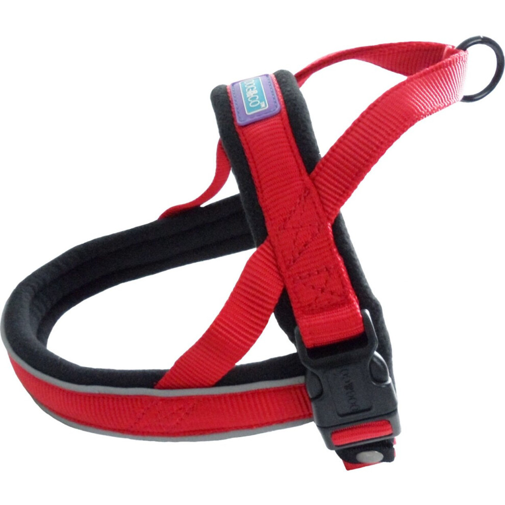 Dog & Co Nylon Norwegian Harness Reflective Padded Red Medium