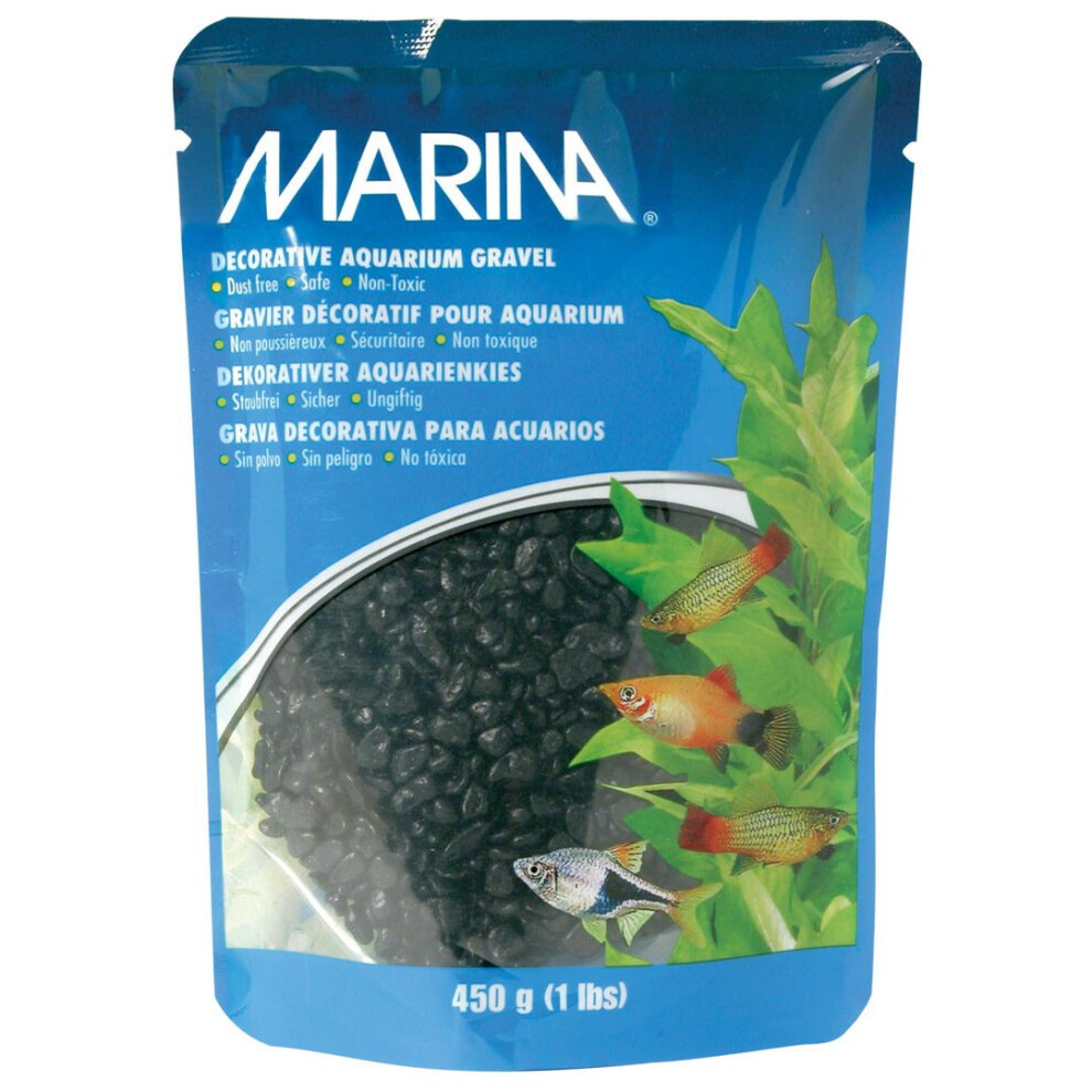 Marina Decorative Aquarium Gravel Black 450g