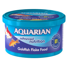 Aquarian Goldfish Flakes 200g - Natural Taste, Digestible 4-Flavor Flakes for Color & Health (V6370)
