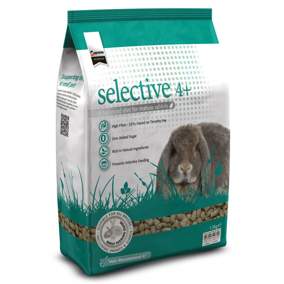Supreme Science Selective Rabbit (4 Years +) With Timothy Hay 1.5Kg