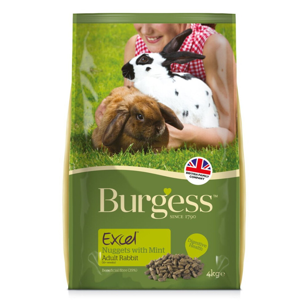 Burgess Excel Adult Rabbit Nuggets With Mint 2kg