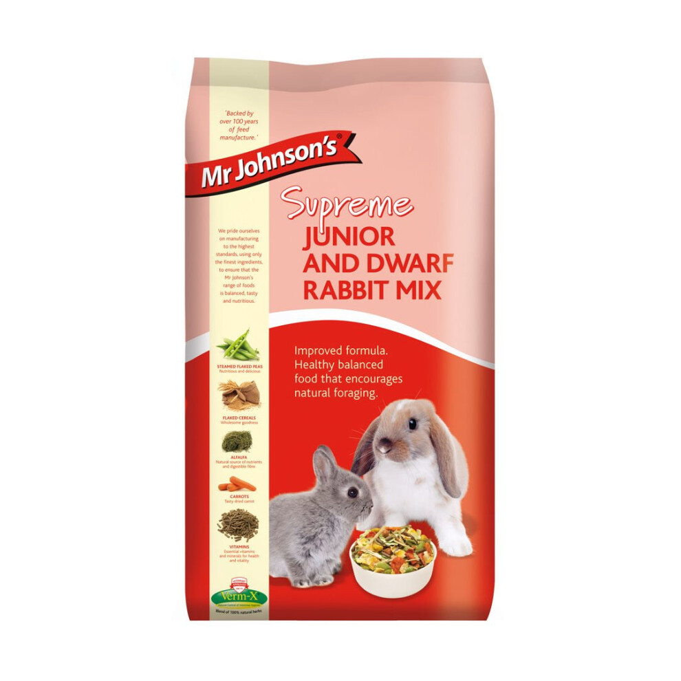 Mr Johnsons Mr Johnson's Supreme Junior & Dwarf Rabbit Mix 15Kg