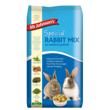 Mr Johnson's Special Rabbit Mix – No Added Pellets 15kg (MV1SR15) – High-Fiber Pellet-Free Blend with Verm-X