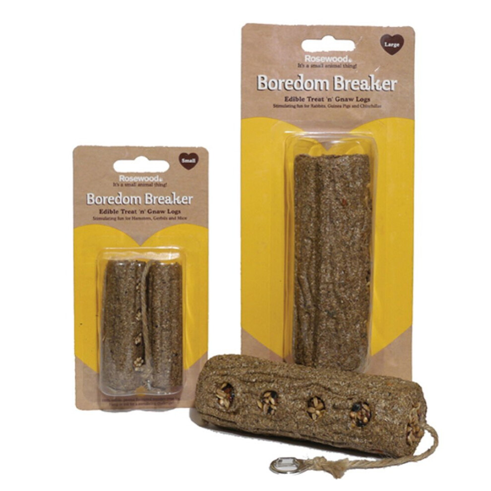 Boredom Breaker Treat N Gnaw Logs 2pc Small 8x2.5cm (Pack of 6)