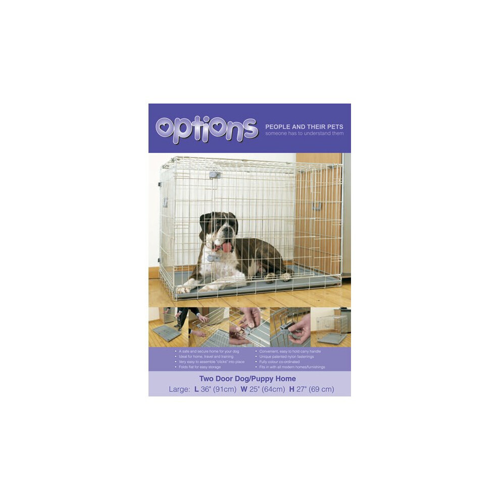 Options Two Door Dog/pup Home Medium 76 X 56 X 61cm