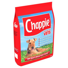 Chappie Complete Beef & Wholegrain Dry Dog Food 15kg - Vet Developed, 100% Balanced, No artificial colours/flavours, No sugar, No eggs/dairy (274150)