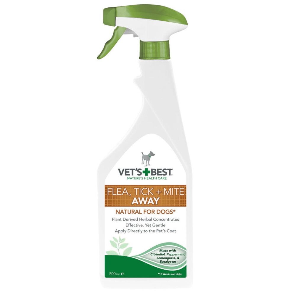 Vets Best Flea Tick & Mite Away Spray 500ml
